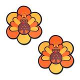 Thanksgiving Kawaii Turkey Daisy Nipple Pasties – Waterproof Hypoallergenic Adhesive Covers