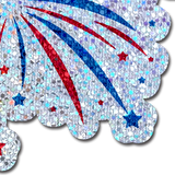 Fireworks Glitter Nipple Pasties – Patriotic Waterproof Reusable Adhesive Covers