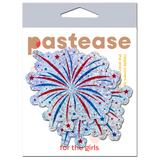 Fireworks Glitter Nipple Pasties – Patriotic Waterproof Reusable Adhesive Covers