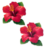 Tropical Red Hawaiian Hibiscus Flower Nipple Covers – Botanical Adhesive Floral Pasties