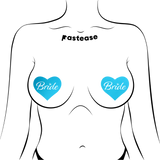 Robin's Egg Blue Bride Heart Nipple Covers – Adhesive Bridal Heart Pasties