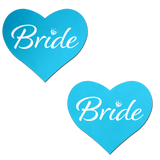 Robin's Egg Blue Bride Heart Nipple Covers – Adhesive Bridal Heart Pasties