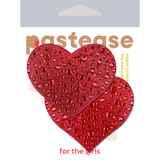 Crystal Red Heart Nipple Covers – Sparkling Rhinestone Adhesive Heart Pasties