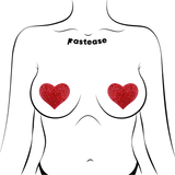 Crystal Red Heart Nipple Covers – Sparkling Rhinestone Adhesive Heart Pasties