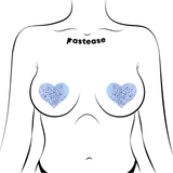 Crystal Silver Heart Nipple Covers – Sparkling Rhinestone Adhesive Heart Pasties