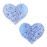 Crystal Silver Heart Nipple Covers – Sparkling Rhinestone Adhesive Heart Pasties