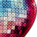 Sparkling Blue & Pink Discoball Heart Breast Pasties | Glitter Heart Nipple Covers