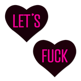 Neon Pink Heart Graphic Nipple Covers – Adhesive Festival & Party Pasties