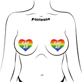 Rainbow Velvet Glitter Heart Nipple Covers – Pride Adhesive Festival Heart Pasties