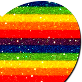 Double Rainbow Glitter Heart Nipple Covers – Adhesive Pride Festival Heart Pasties