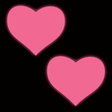 Glow in the Dark Neon Heart Nipple Covers – Adhesive Festival & Rave Pasties