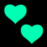 Glow in the Dark Neon Heart Nipple Covers – Adhesive Festival & Rave Pasties