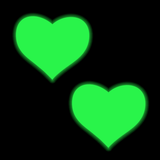 Glow in the Dark Neon Heart Nipple Covers – Adhesive Festival & Rave Pasties