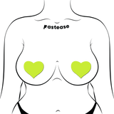 Glow in the Dark Neon Heart Nipple Covers – Adhesive Festival & Rave Pasties