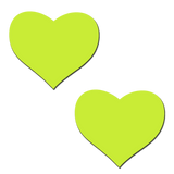 Glow in the Dark Neon Heart Nipple Covers – Adhesive Festival & Rave Pasties