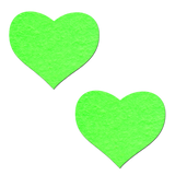 Glow in the Dark Neon Heart Nipple Covers – Adhesive Festival & Rave Pasties