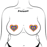 Velvet Rainbow Pumping Heart Nipple Covers – Colorful Adhesive Heart Pasties