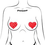 Red Heart White Polka Dot Nipple Covers – Adhesive Retro Heart Pasties