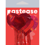 Red Holographic Heart Tassel Nipple Covers – Fringe Adhesive Festival Pasties