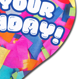 Birthday Heart Breast Pasties with Confetti – Festive Adhesive Party Covers