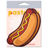 Hotdog Weiner with Mustard Nipple Covers | Waterproof Reusable Matte Pasties
