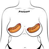 Hotdog Weiner with Mustard Nipple Covers | Waterproof Reusable Matte Pasties