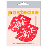 Red Chef's Kiss Lips Nipple Pasties | Waterproof Hypoallergenic Festival Covers