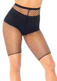 Industrial Fishnet Biker Shorts for Women | Stretch Festival & Rave Hosiery