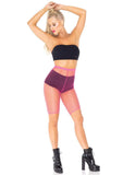 Industrial Fishnet Biker Shorts for Women | Stretch Festival & Rave Hosiery