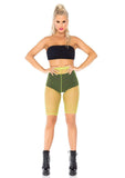 Industrial Fishnet Biker Shorts for Women | Stretch Festival & Rave Hosiery