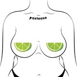 Lime Wedge Glitter Nipple Covers – Waterproof Reusable Green Pasties for Festivals & Pool Parties