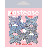 Mini Silver Glitter Butterfly Body Pasties – 16-Piece Adhesive Festival Set