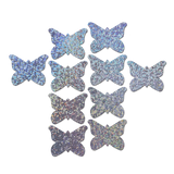 Mini Silver Glitter Butterfly Body Pasties – 16-Piece Adhesive Festival Set
