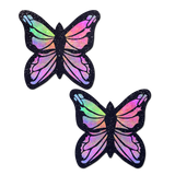 Glitter Pastel Rainbow Monarch Butterfly Nipple Pasties