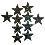Mini Black Glitter Star Body Pasties – 10 Pack Adhesive Festival Star Stickers