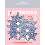 Mini Silver Glitter Star Body Pasties – 10 Pack Adhesive Festival Star Stickers