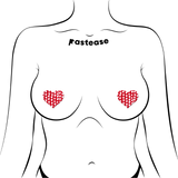 Petite Red Heart Pattern Nipple Covers – 2 Pair Adhesive Heart Pasties