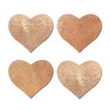 Petite Liquid Heart Nipple Covers – 2 Pair Glossy Adhesive Heart Pasties