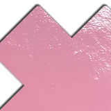 Petite Faux Latex Cross Nipple Pasties – 2 Pair Glossy Vinyl Adhesive Covers