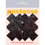 Petite Sparkle Black Plus Nipple Pasties – 2 Pair Adhesive Festival Covers