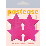 Petite Neon Pink Star Nipple Covers – 2 Pair Adhesive Festival Star Pasties
