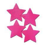 Petite Neon Pink Star Nipple Covers – 2 Pair Adhesive Festival Star Pasties