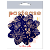Celestial Sun & Moon Petal Nipple Pasties – Glitter Festival Breast Covers with Waterproof Adhesive