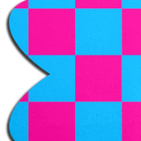 Neon Checkered Pink & Blue Petal Nipple Pasties | UV Reactive Festival Adhesive Covers