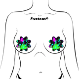 Neon Paint Splatter Nipple Pasties – Colorful Festival Breast Covers with Waterproof Adhesive