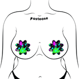 Neon Paint Splatter Nipple Pasties – Colorful Festival Breast Covers with Waterproof Adhesive
