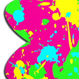 Neon Pink Graffiti Paint Splatter Petal Breast Pasties | UV Reactive Festival Nipple Covers