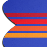 Retro Stripes on Blue Petal Breast Pasties | Waterproof Adhesive Nipple Covers