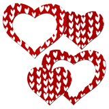 Peek-A-Boo Red Heart Pattern Nipple Covers – Adhesive Heart Frame Festival Pasties