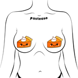 Kawaii Pumpkin Pie Nipple Pasties – Waterproof Medical-Grade Adhesive Halloween Costume Accessories